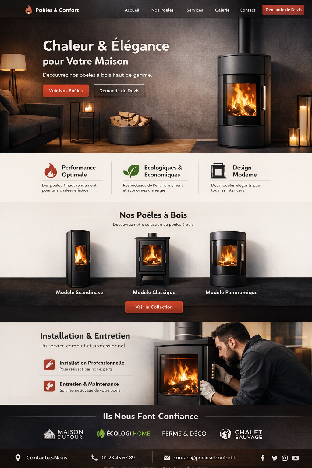 Exemple de site web créé par Visiblia
